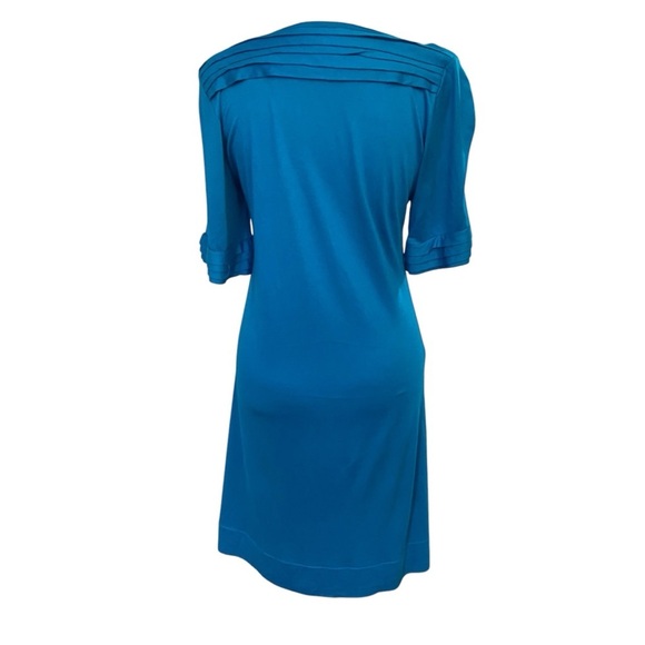 Banana Republic Knit Shift Dress Size S Teal Short Sleeves Stretch Comfy Casual - Picture 4 of 9